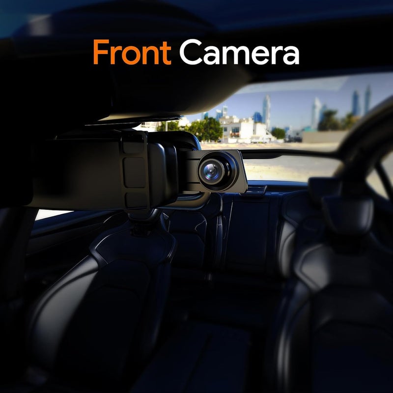 Aprilboy 3 Channel Mirror Dash Camera for Cars, 10" Triple Rear View Mirror with Front 4K/3K, Inside and Rear 1080P with WiFi, G-Sensor, Night Vision, Reverse Assist, Parking Monitoring - Image 4